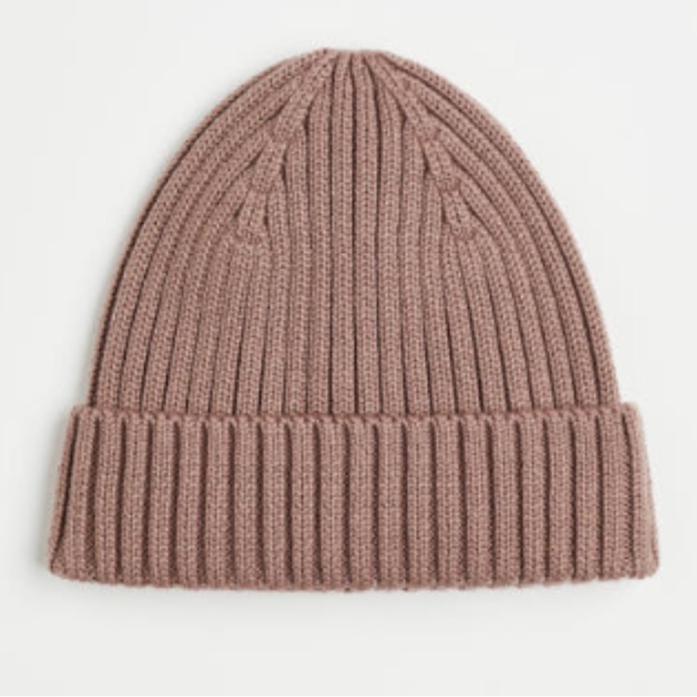 H&M Kids Ribbed Knit Hat - Brown